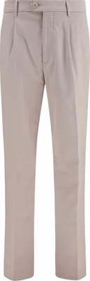 Beige Cotton Chino Pants