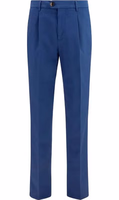 Blue Cotton Chino Pants