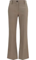 Brown Cotton Flared Pants 1