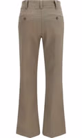 Brown Cotton Flared Pants 2
