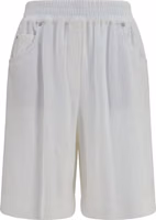 White Cotton Bermuda Shorts 1