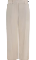 Beige Viscose Casual Pants 1