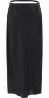Black Silk Midi Skirt 2
