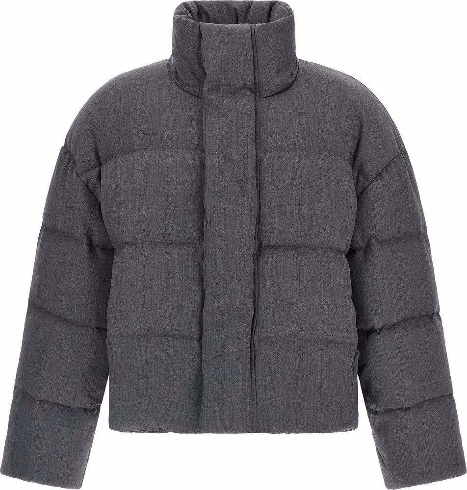 Gray Wool Full-Length Jacket