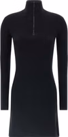 Black Merino Wool Short Dress 1