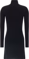 Black Merino Wool Short Dress 2
