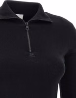 Black Merino Wool Short Dress 4