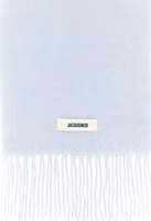 Blue Alpaca Leather Scarf 2