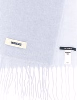 Blue Alpaca Leather Scarf 3
