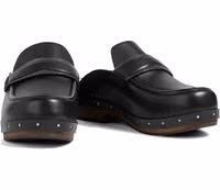 Black Leather Mules 2