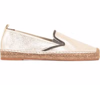 Gold Leather Espadrilles 1