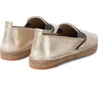 Gold Leather Espadrilles 3