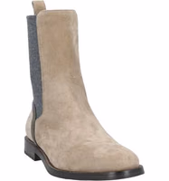 Beige Leather Chelsea Boots 2