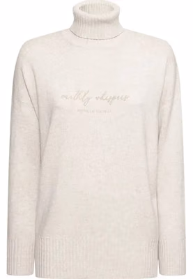 Beige Cashmere Turtleneck