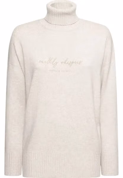 Beige Cashmere Turtleneck