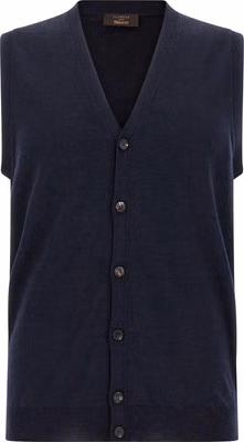 Blue Virgin Wool Cardigan
