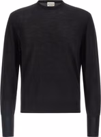 Black Virgin Wool Cardigan 1