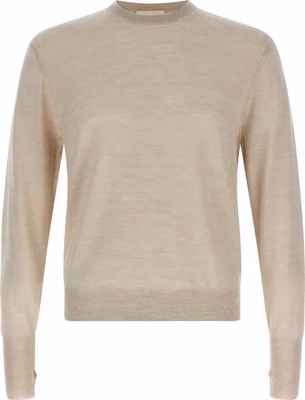 Beige Virgin Wool Cardigan