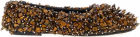 Brown Viscose Ballet Flats 1