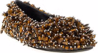 Brown Viscose Ballet Flats 2