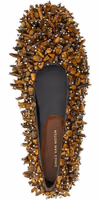 Brown Viscose Ballet Flats 4
