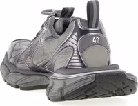Gray Polyester Athletic Sneakers 3