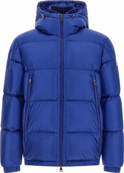 Blue Polyamide Full-Length Jacket