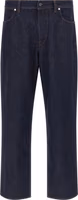 Blue Cotton Straight-Leg Jeans 1