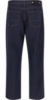 Blue Cotton Straight-Leg Jeans 2