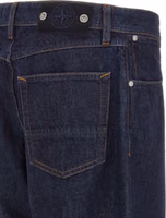 Blue Cotton Straight-Leg Jeans 4