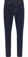Blue Cotton Straight-Leg Jeans 1
