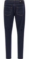 Blue Cotton Straight-Leg Jeans 2
