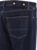 Blue Cotton Straight-Leg Jeans 4