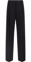 Black Polyester Casual Pants 1