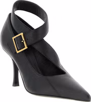 Black Lamb Leather High Heel Pumps 2