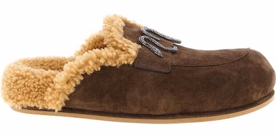 Brown Calfskin Slides