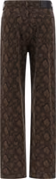 Brown Cotton Straight-Leg Jeans 2