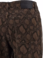 Brown Cotton Straight-Leg Jeans 4