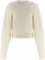 White Alpaca Leather Cardigan 2