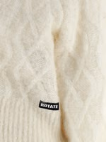 White Alpaca Leather Cardigan 4