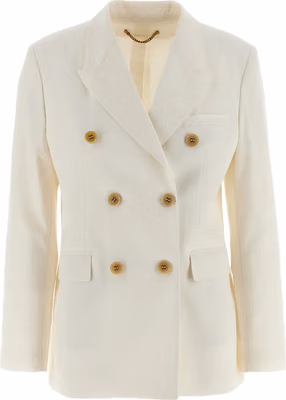 White Polyester Blazer