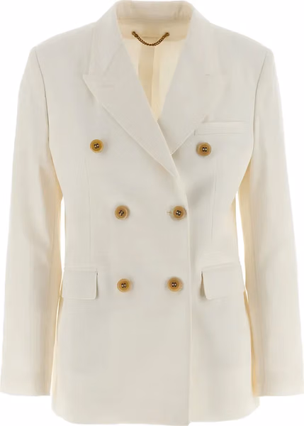 White Polyester Blazer