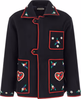 Blue Wool Full-Length Jacket 1