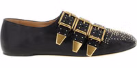 Black Lamb Leather Ballet Flats 1