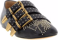 Black Lamb Leather Ballet Flats 2