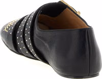Black Lamb Leather Ballet Flats 3