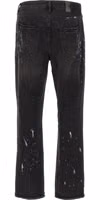 Black Cotton Straight-Leg Jeans 2