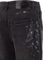 Black Cotton Straight-Leg Jeans 4