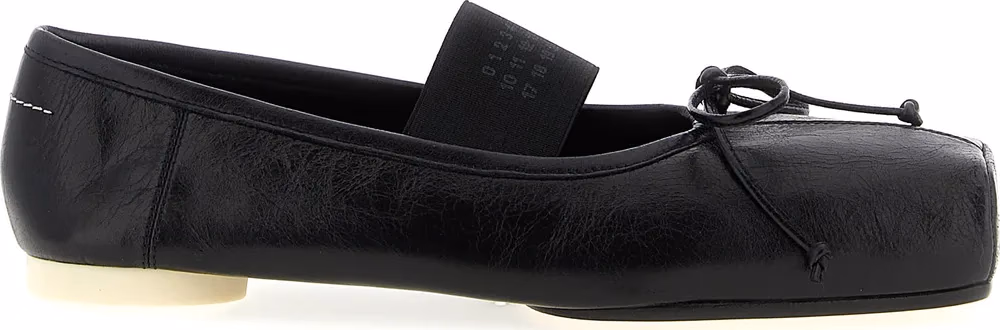 Black Calfskin Ballet Flats