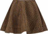 Brown Recycled Polyester Long Skirt 1
